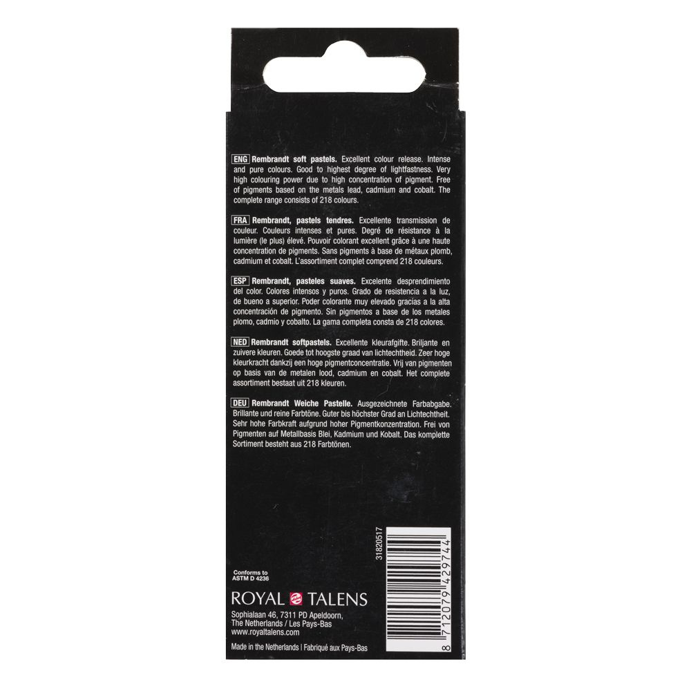 Набор мягкой пастели "Rembrandt Half Pastel", 5 цветов, теплые желтые - 4