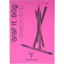 Скетчбук "Graf It", A4, 90 г/м2, 80 листов, розовый