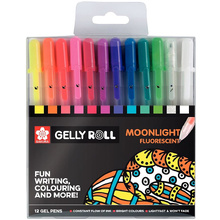 Набор гелевых ручек "Gelly Roll Moonlight", 12 шт., флуоресцентные