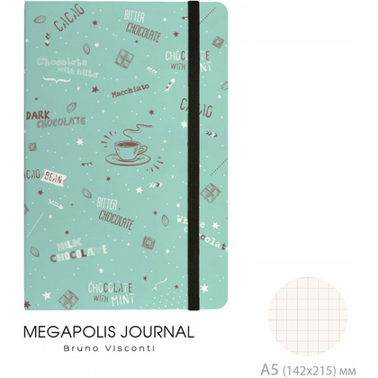 Блокнот "Megapolis Journal. Coffee time", A5, 100 листов, клетка, мятный - 3