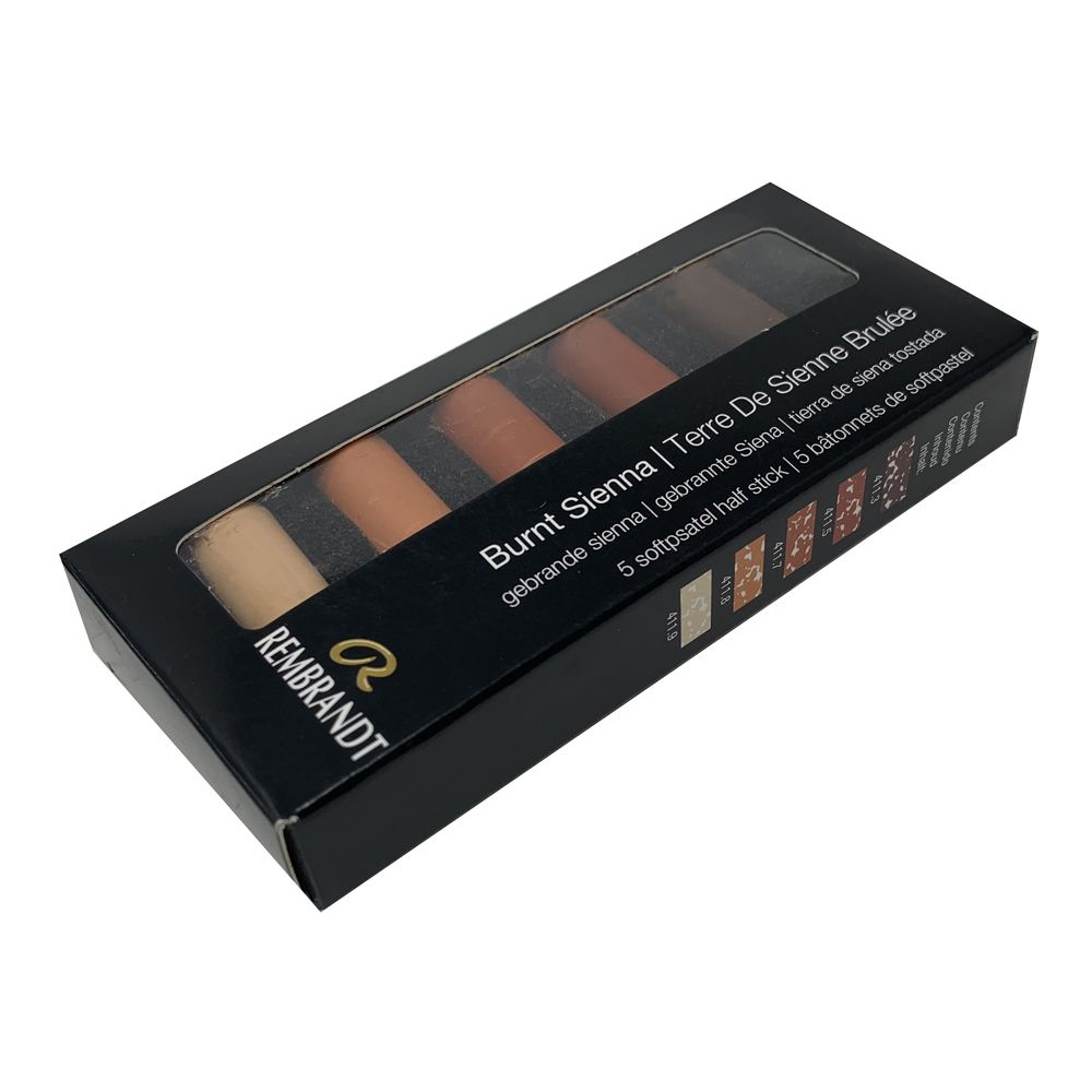 Набор мягкой пастели "Rembrandt Half Pastel", 5 цветов, сиены - 3
