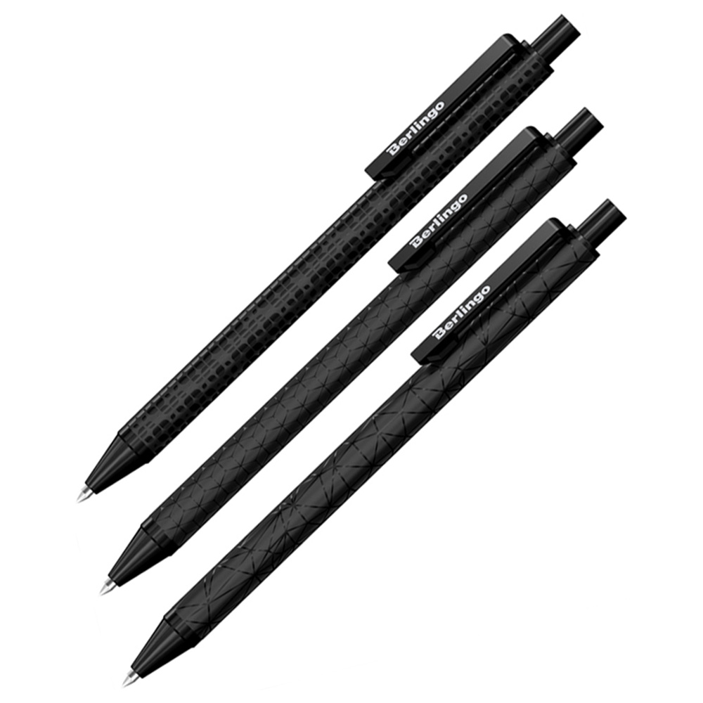 Ручка шариковая "DoubleBlack", 0,7 мм, черный, стерж. синий