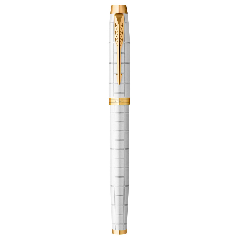 Ручка перьевая Parker "IM Premium Pearl GT", F, белый, золотистый, патрон синий - 3