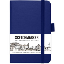 Скетчбук "Sketchmarker", 9x14 см, 140 г/м2, 80 листов, королевский синий