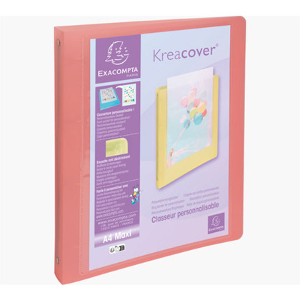 Папка на кольцах "Kreacover", 4 кольца, ассорти - 4