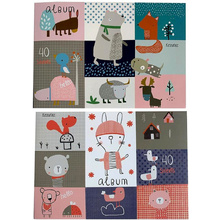 Альбом для рисования "Animals", A4, 40 листов, склейка, ассорти