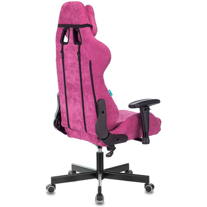 Кресло игровое Бюрократ "VIKING KNIGHT Fabric", ткань, металл, малиновый - 4