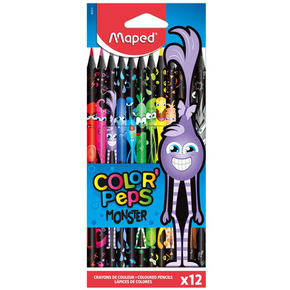 Цветные карандаши "Color' Peps Monster", 12 цветов, -30%