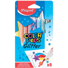 Фломастеры с глиттер-эффектом Maped "Color peps", 8 шт