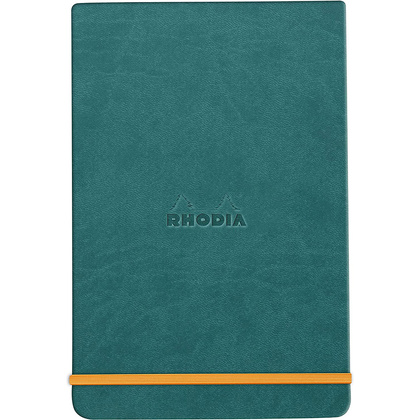 Блокнот "Rhodiarama Webnotepad" на резинке, A5, 96 листов, линейка, темно-зеленый
