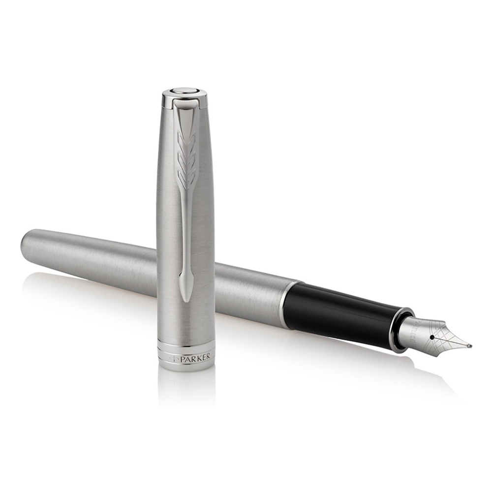 Ручка перьевая Parker "Sonnet Core Stainless Steel CT", F, серебристый, патрон черный - 3