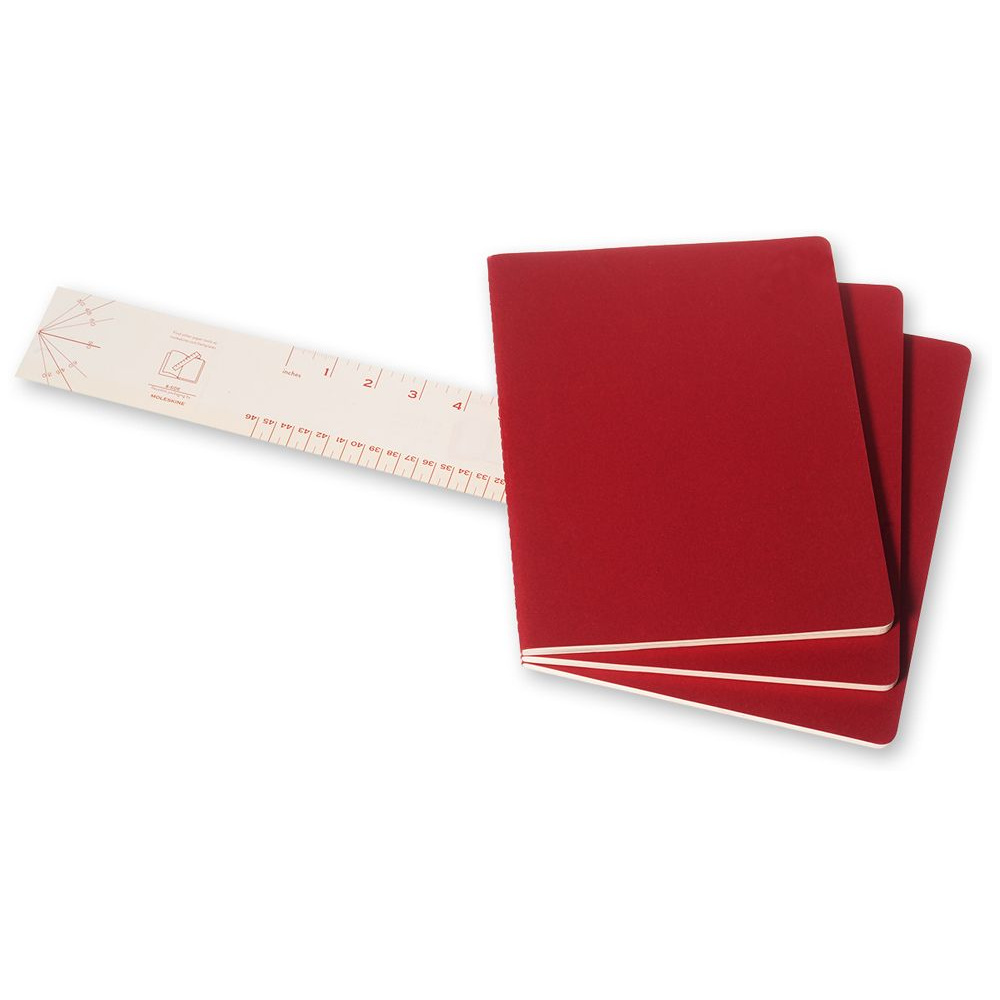 Блокнот "Cahier Journal Xlarge", А4, 190x250 мм, 60 л, 3 шт, клюквенный - 3