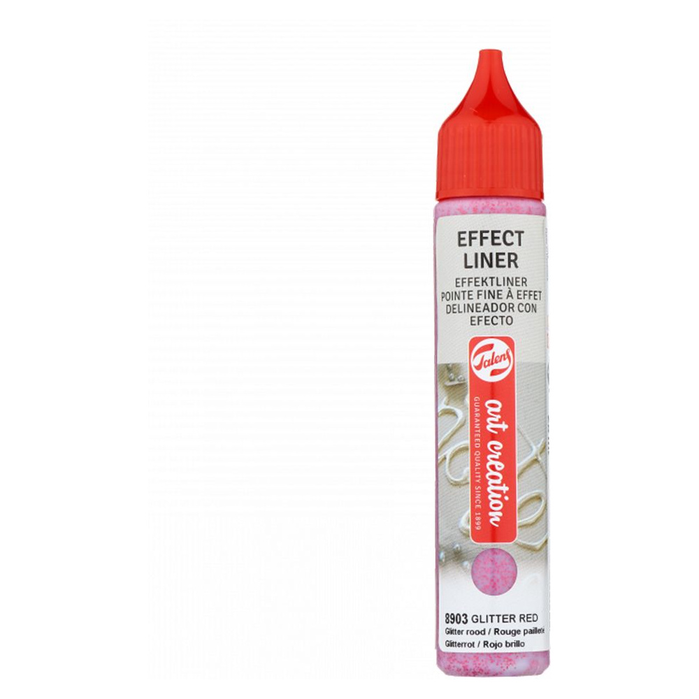 Контур декоративный "EFFECT LINER", 28 мл, 8903 красные блестки