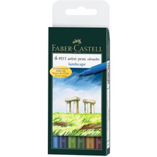 Маркер-кисть "Pitt Artist Pens Brush", 6 шт., земляные оттенки