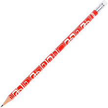 Карандаш простой "Grafitos Red and White", HB, с ластиком, красный, белый