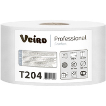 Бумага туалетная в средних рулонах "Veiro Professional Comfort", 2 слоя, 1 рулон, 170 м