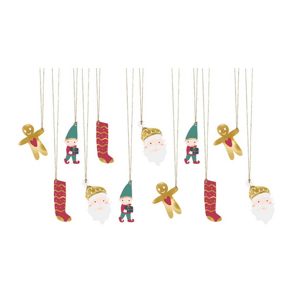 Бирка подарочная "Santa", 1 шт, ассорти