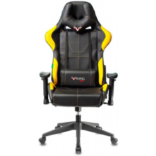  Кресло игровое Бюрократ "Zombie VIKING 5 AERO", экокожа, пластик, черный, желтый