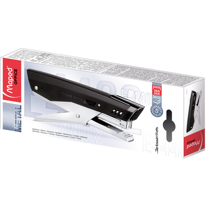 Скобосшиватель Maped "Essentials Metal Plier", 20-25 листов, черный - 3