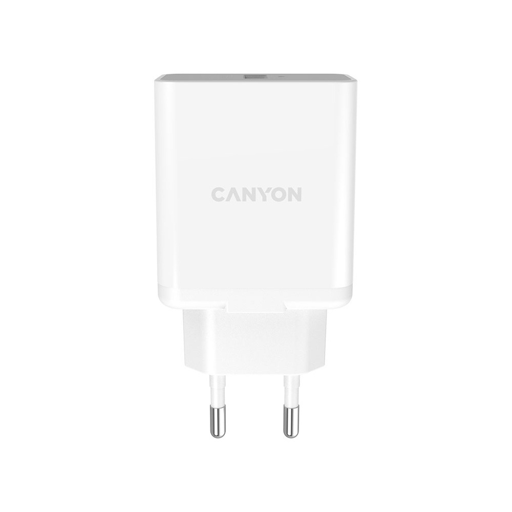 Адаптер питания "CANYON CNE-CHA24W" QC3.0, белый - 2
