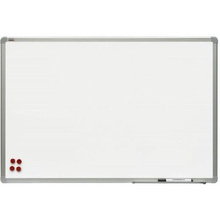 Магнитная доска с полимерным покрытием 2×3 "Alu23", 100x150 см, белый
