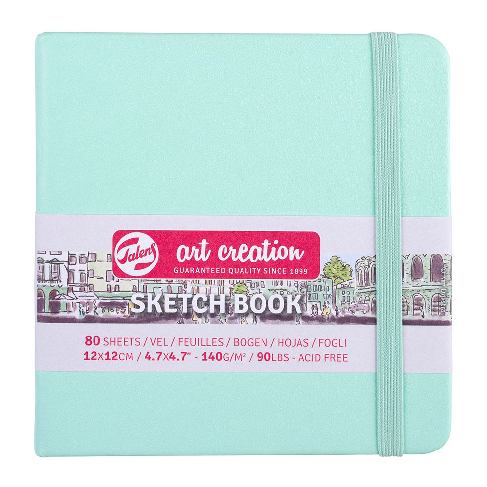 Скетчбук "Art Creation", 12x12 см, 140 г/м2, 80 листов, мятный