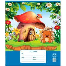 Тетрадь "Лесные истории", А5, 12 листов, клетка, ассорти