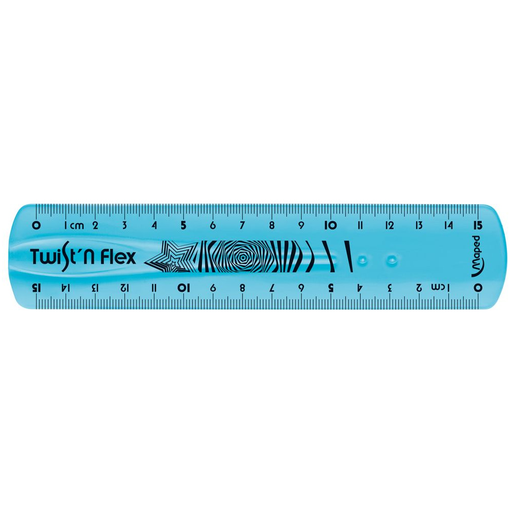 Линейка Maped "Twist n Flex", 15 см, ассорти