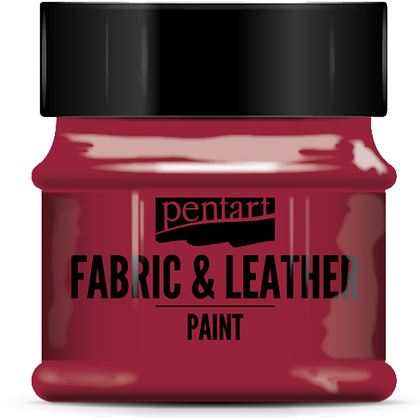 Краска для текстиля "Pentart Fabric & Leather paint", 50 мл, красный