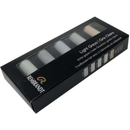 Набор мягкой пастели "Rembrandt Half Pastel", 5 цветов, светлые серые - 3
