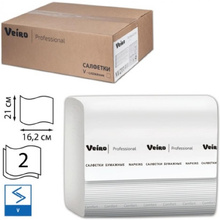 Салфетки бумажные Veiro "Professional Comfort" V-сложения, 220 шт, 21x16.2 см, белый