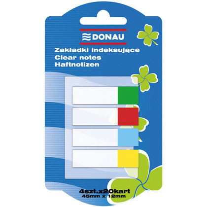 Закладки клейкие "Donau Mix", 12x45 мм, ассорти