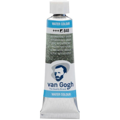Краски акварельные "Van Gogh", 848 интерферентный зеленый, 10 мл, туба