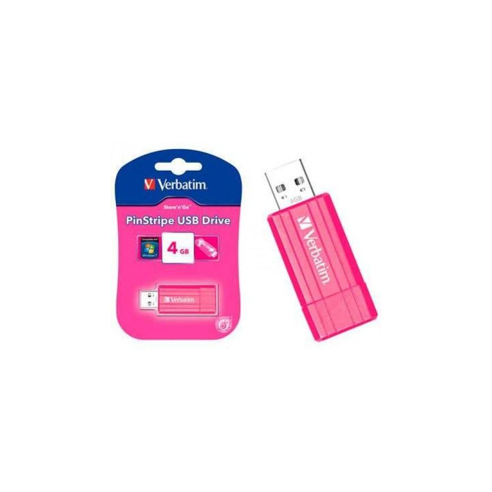 Карта памяти USB Flash 2.0 32 Gb "Pin Stripe" пласт., розовый