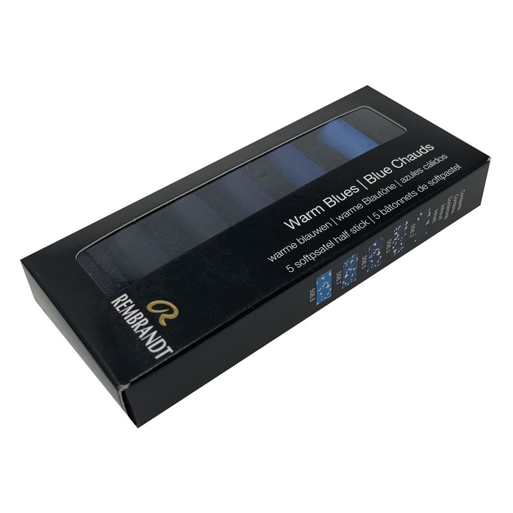 Набор мягкой пастели "Rembrandt Half Pastel", 5 цветов, теплые синие - 3