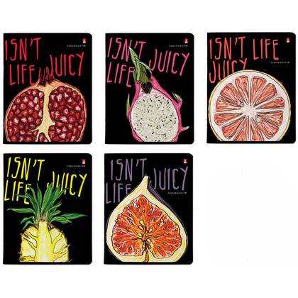 Тетрадь "Juicy life", А5, 48 листов, клетка, ассорти