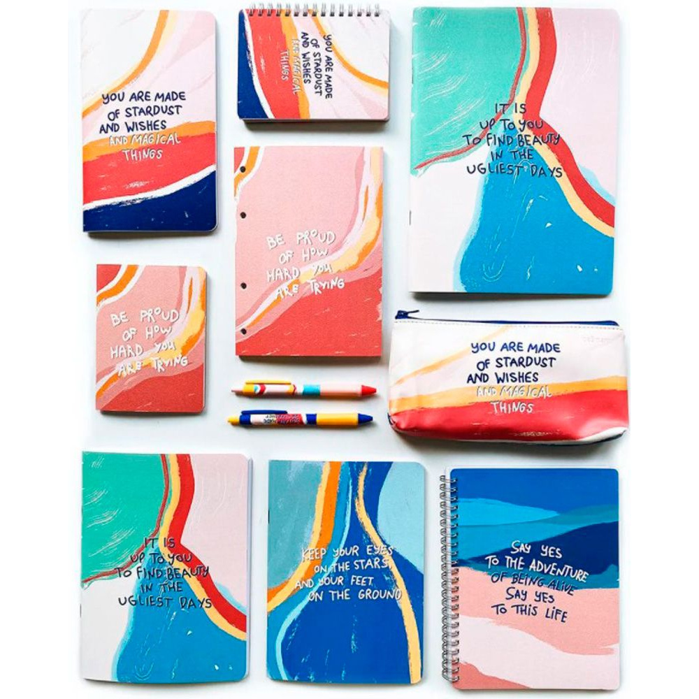 Записная книжка "Paints" А6, 64 листа, линейка, синий - 3