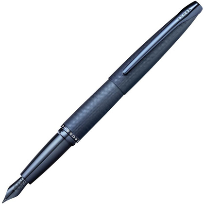 Ручка перьевая "Cross ATX Sandblasted Dark Blue Fountain Pen", M, темно-синий, патрон черный