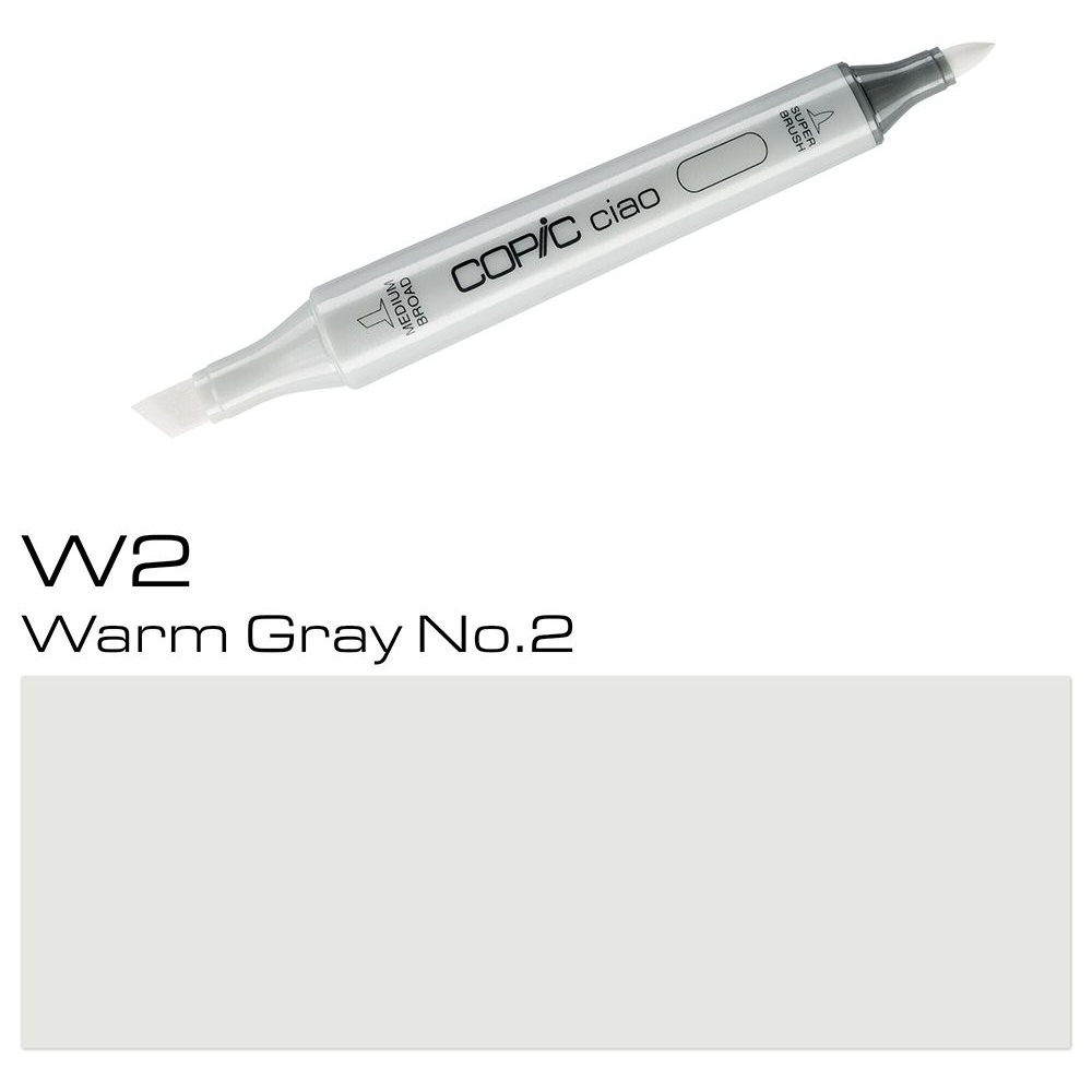 Маркер перманентный "Copic ciao", W-2 теплый серый №2