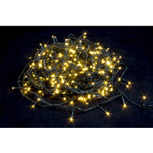 Гирлянда LED "Нить", черный провод, 26 м, теплый белый