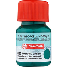 Краски декоративные "GLASS&PORCELAIN OPAQUE", 30 мл, 6023 изумрудный