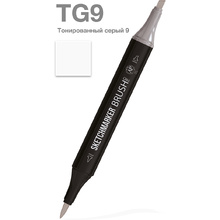 Маркер перманентный двусторонний "Sketchmarker Brush", TG9 тонированный серый 9