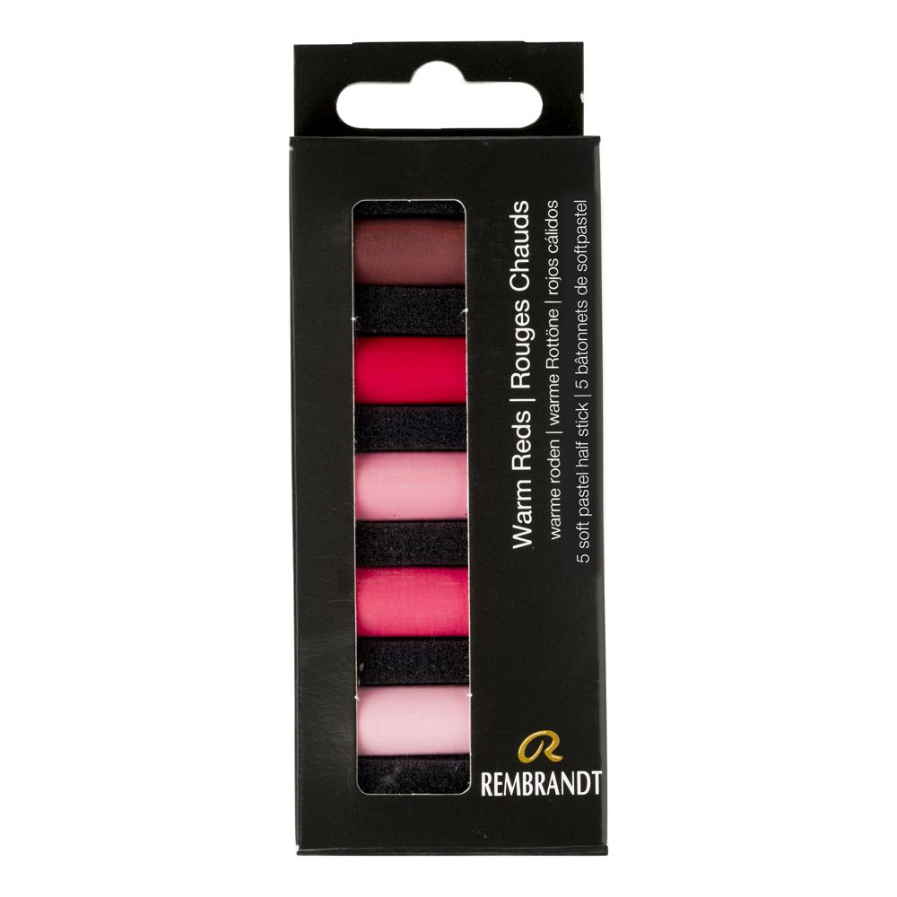 Набор мягкой пастели "Rembrandt Half Pastel", 5 цветов, теплые красные