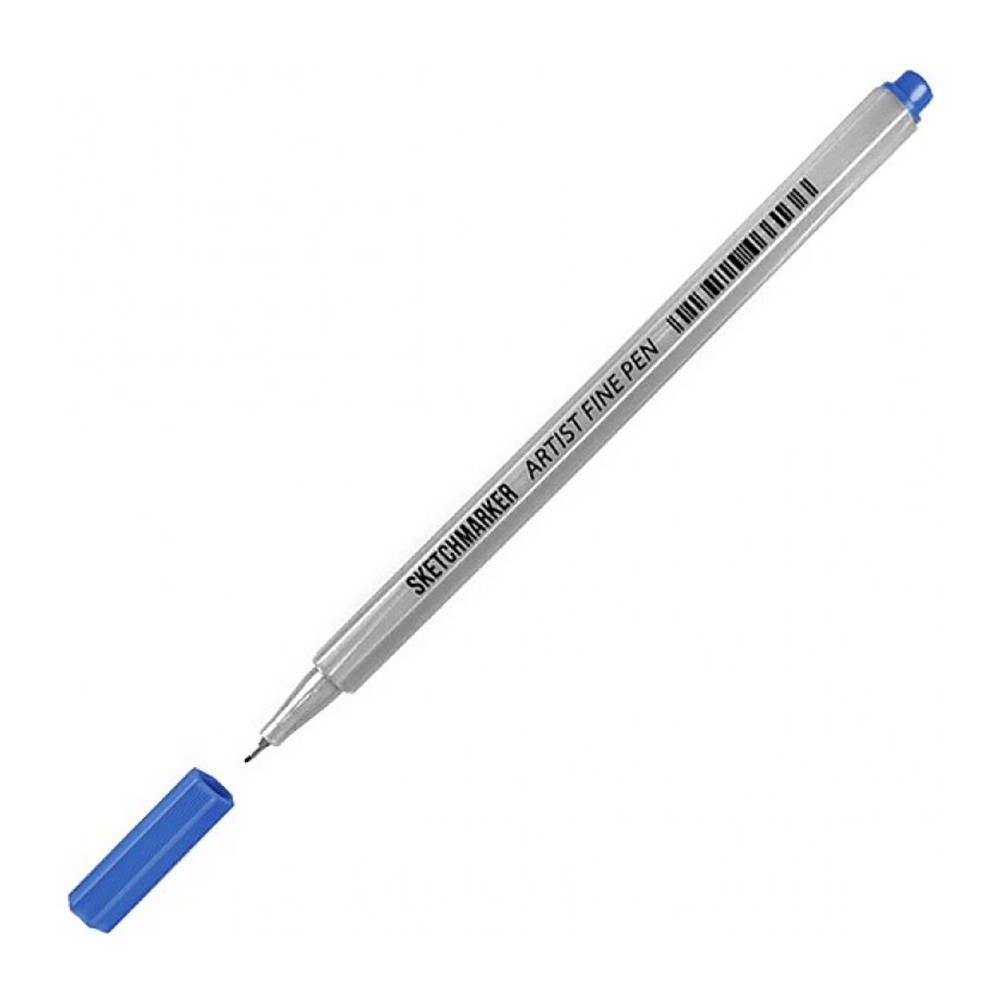 Ручка капиллярная "Sketchmarker", 0.4 мм, синий флуоресцентный