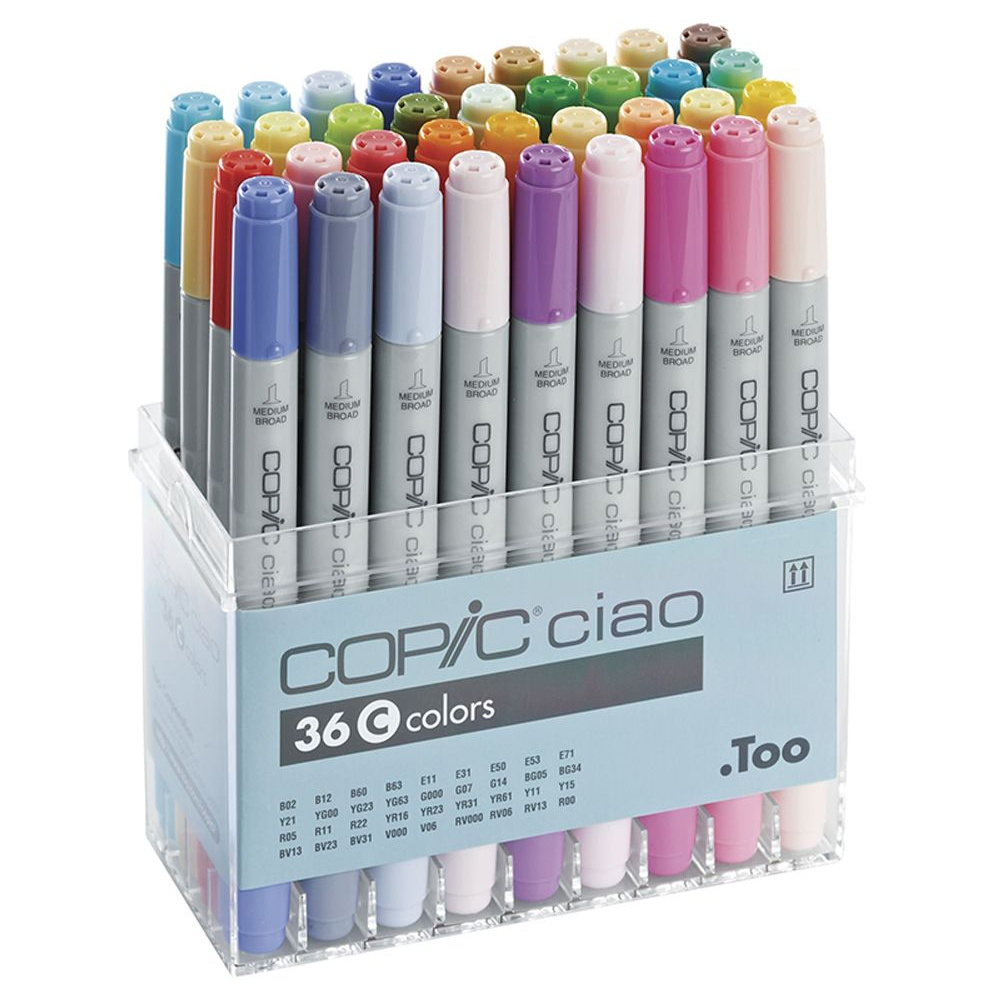 Набор маркеров перманентных "Copic ciao" C, 36 цветов