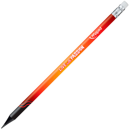 Карандаш простой Maped "Energy", HB, с ластиком, ассорти - 5