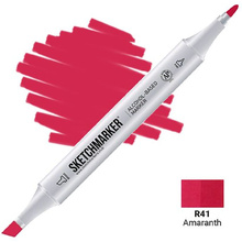 Маркер перманентный двусторонний "Sketchmarker", R41 амарант