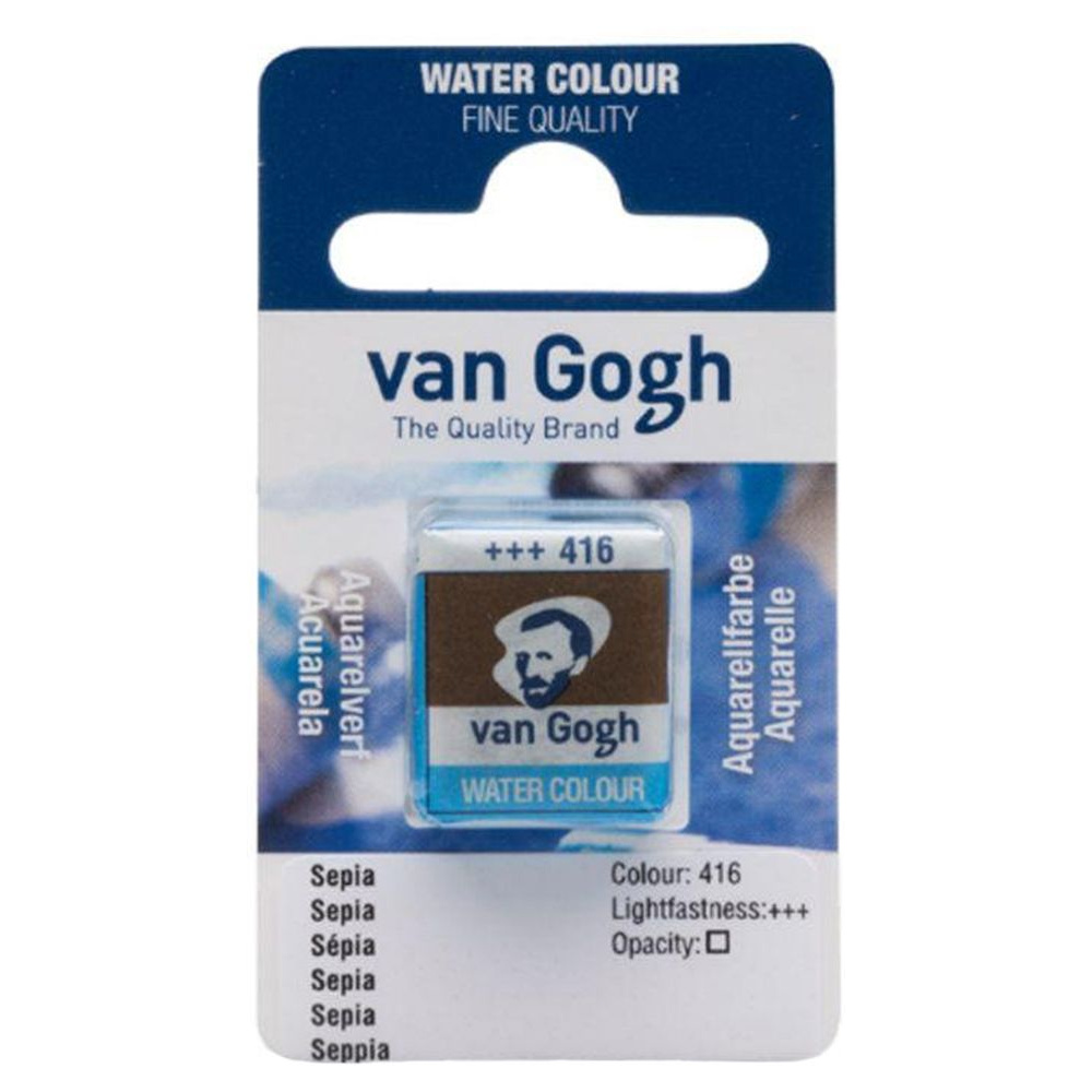 Краски акварельные "Van Gogh", 416 сепия, кювета