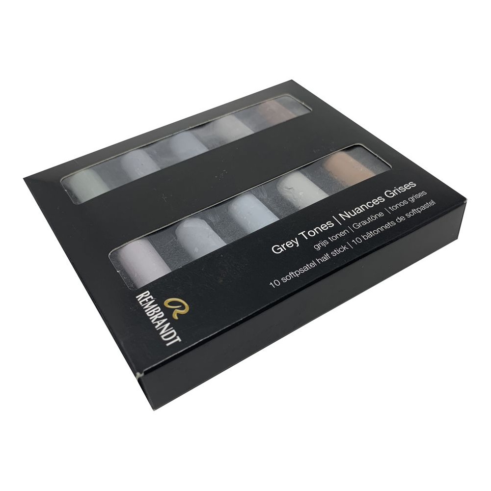 Набор мягкой пастели "Rembrandt Half Pastel", 10 цветов, серые тона - 3