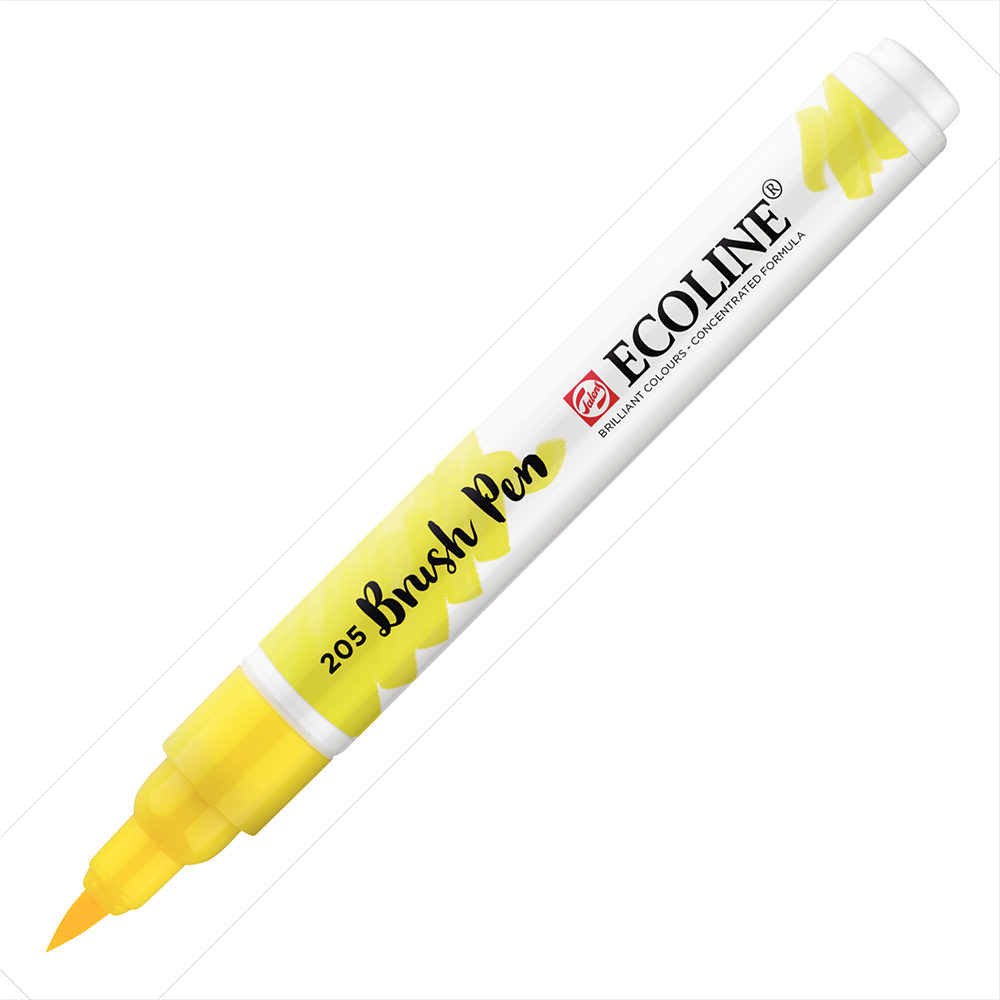 Маркер акварельный "Ecoline", 205 желтый лимонный